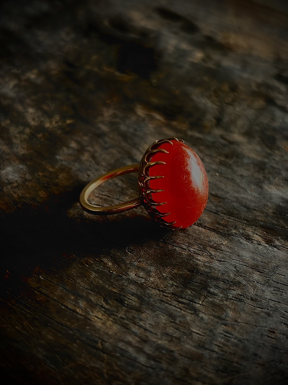 ANTIQUE CABOCHON CARNELIAN || Solid Gold Ring