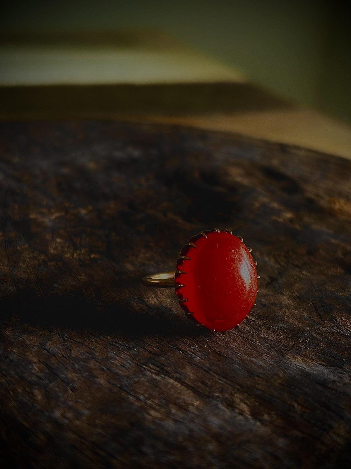 ANTIQUE CABOCHON CARNELIAN || Solid Gold Ring