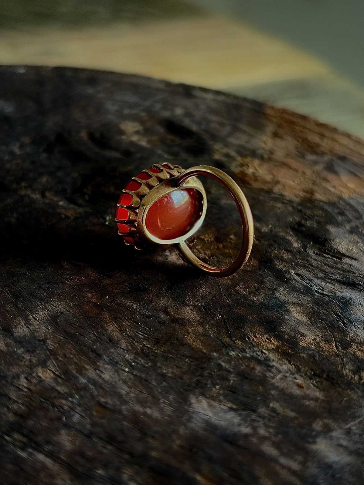 ANTIQUE CABOCHON CARNELIAN || Solid Gold Ring
