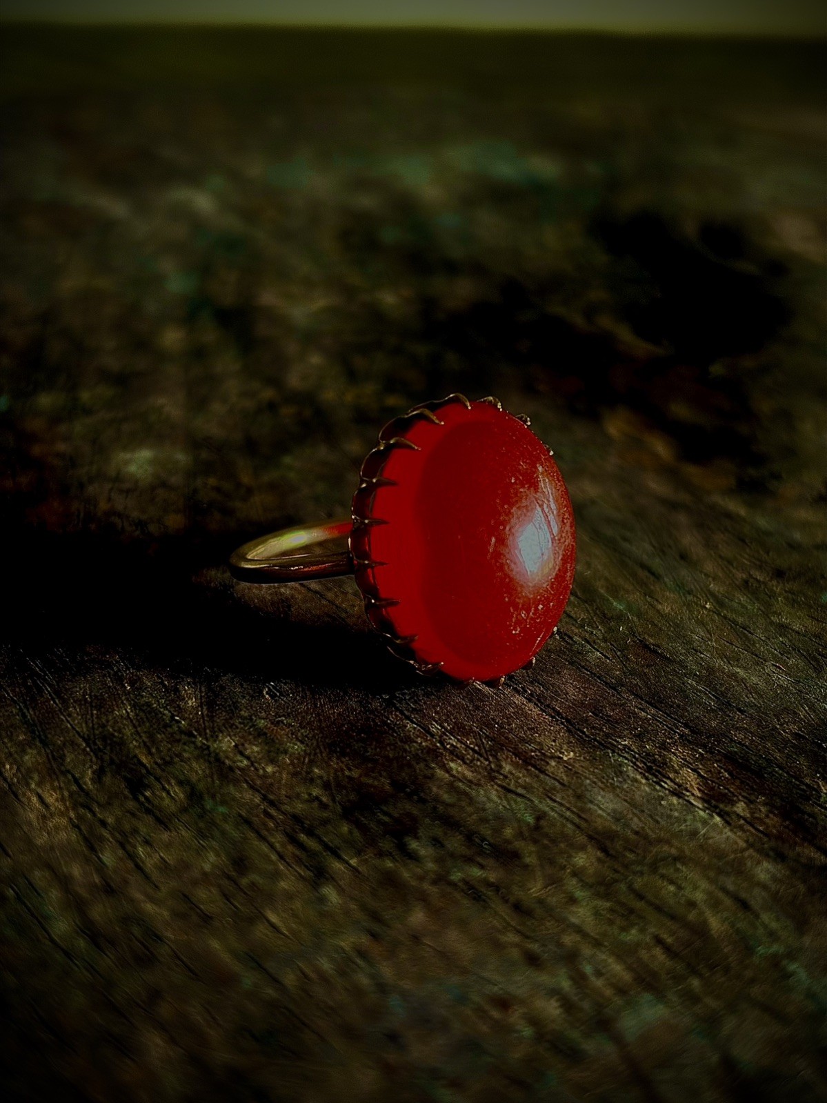 ANTIQUE CABOCHON CARNELIAN || Solid Gold Ring