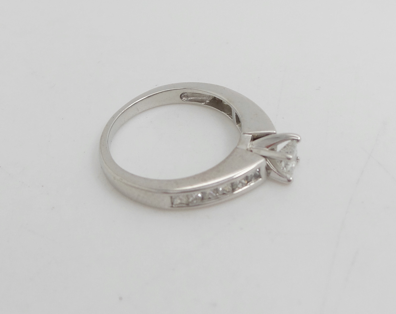3/4CT Natural Diamond Anniversary Engagement Wedding Bridal Ring 14K White Gold