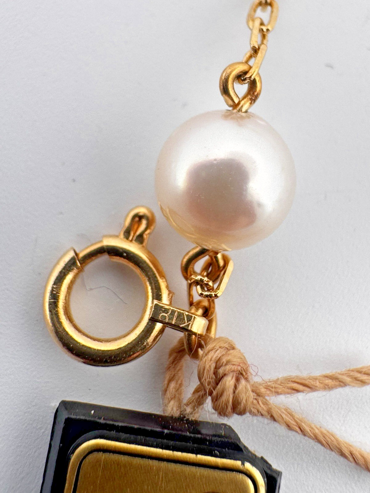 Auth Mikimoto Bracelet Akoya Pearl 5.0mm Station 18K 750 Yellow Gold NOS