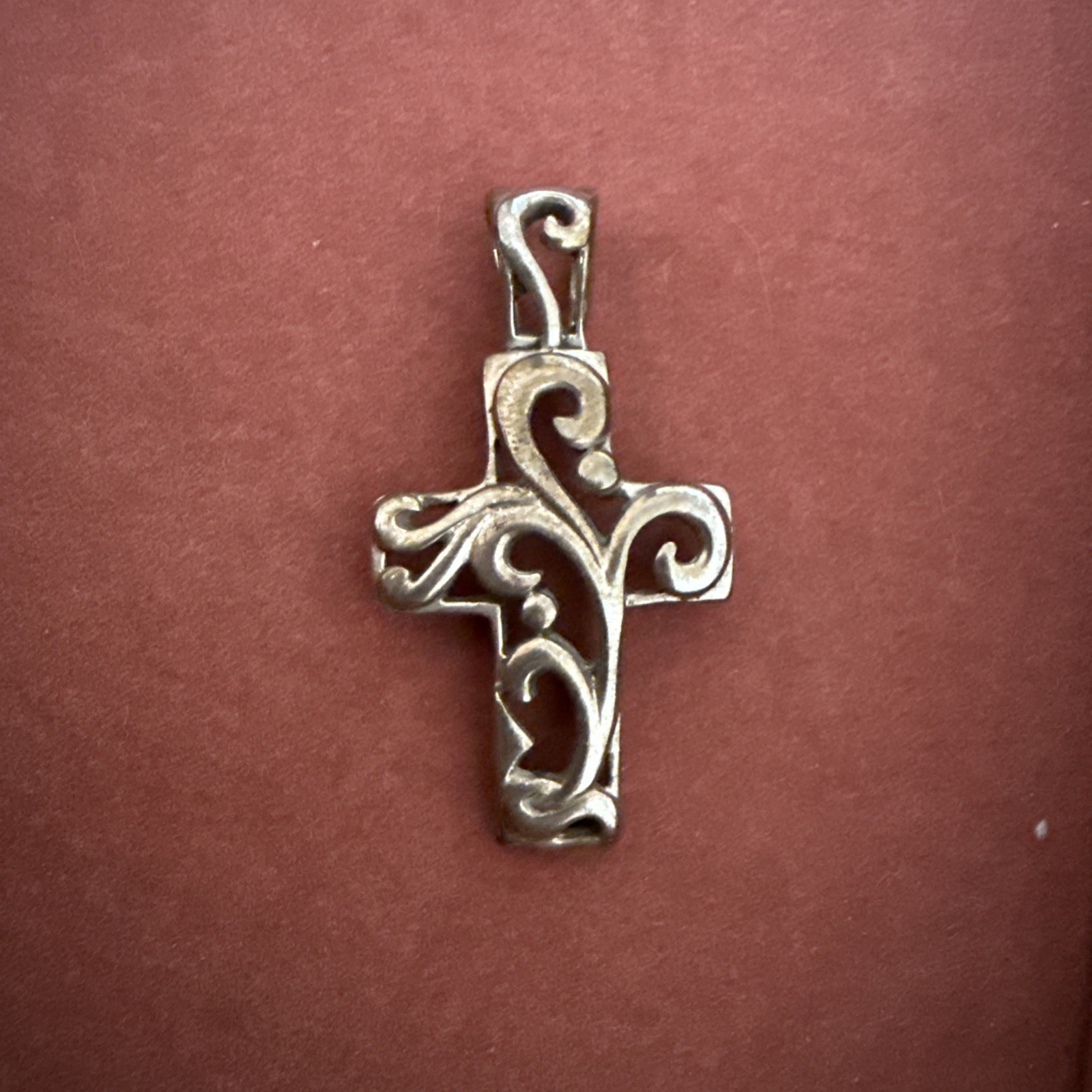 Michael Anthony Ma Sterling Silver Cross Cut Out Scroll Pendant