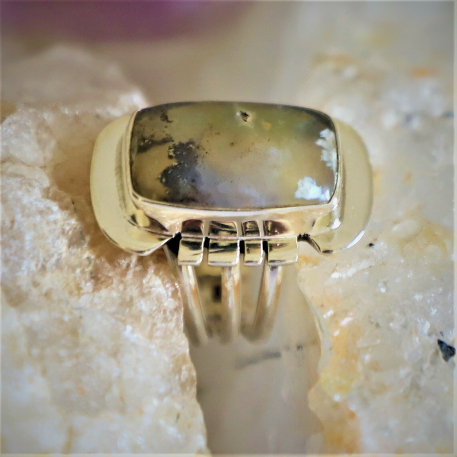 PLUME AGATE NATURAL GEMSTONE 925 STERLING SILVER HANDMADE JEWELRY RING 3 TO 12