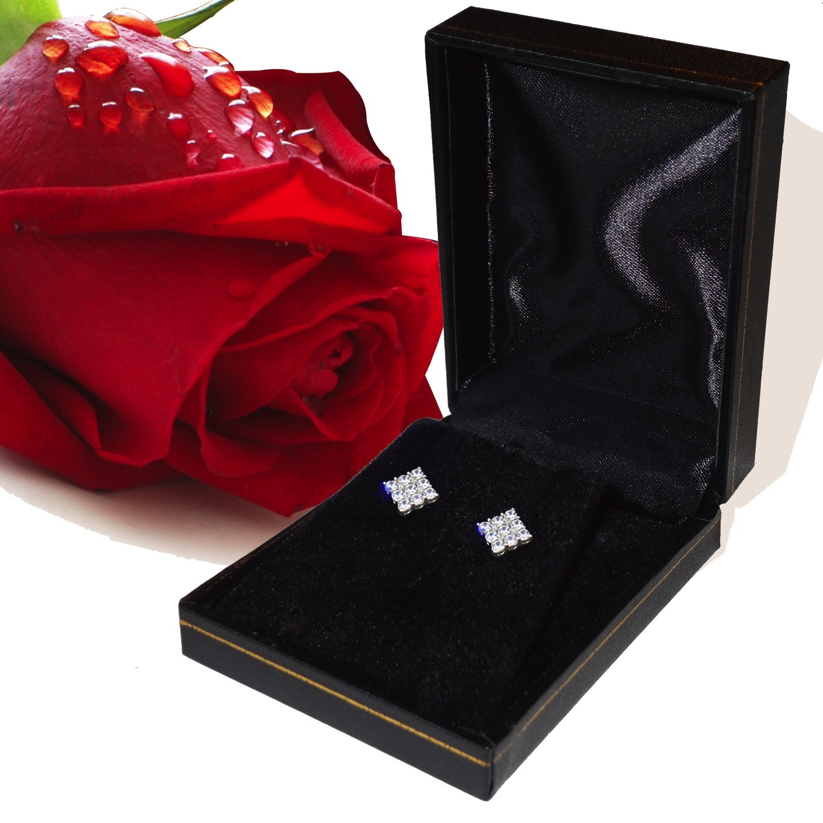 2.10 CT ROUND CUT GRA MOISSANITE EARRINGS 14K YELLOW GOLD STUDS SCREW-BACK GIFT