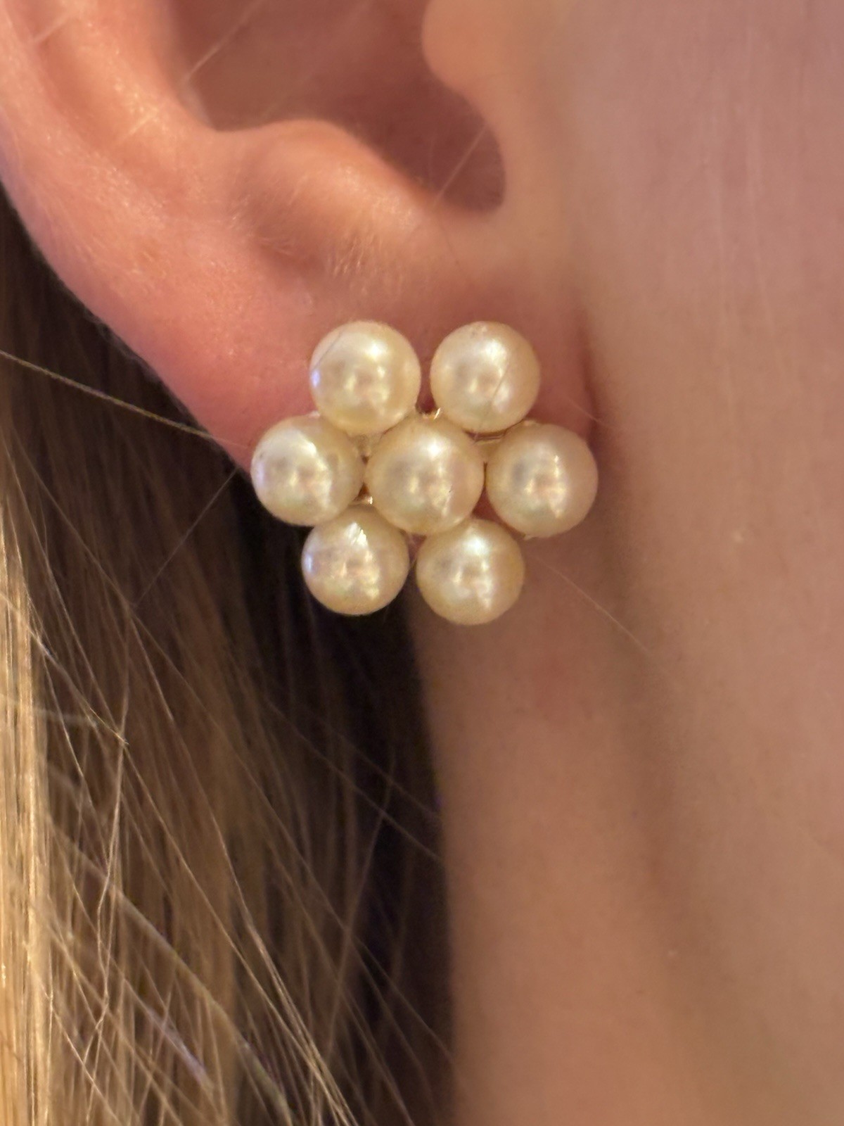 Stunning Repurposed Mikimoto Pearls In A Royal Setting, Silver, 12 4.9mm & 5.0mm