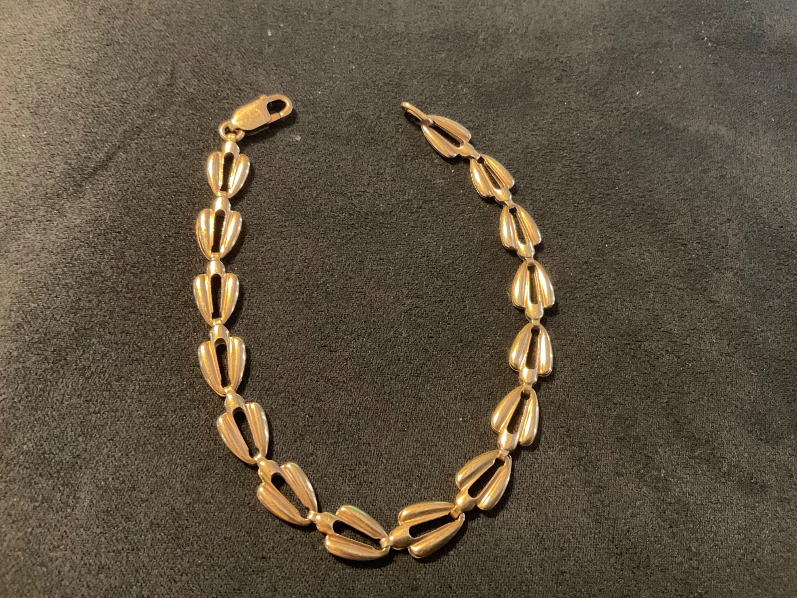 Vintage 14kt Yellow Gold Fancy Link Bracelet; 7.25” 5.64 grams