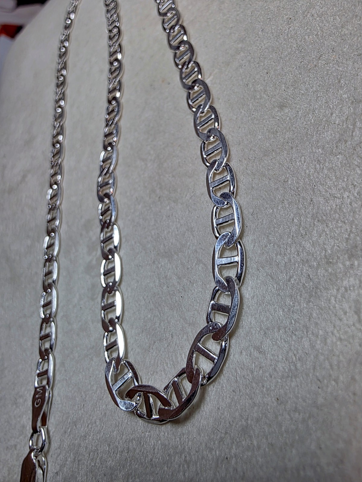 18″ 5.5mm 15g Flat Mariner Chain Solid 925 Solid Silver