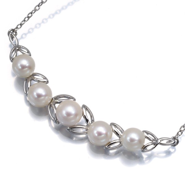 Auth Mikimoto Necklace Akoya Pearl 5.5-6.0mm Silver/925 Sterling Silver