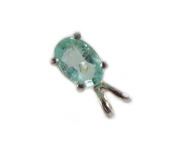 19thC Antique ½ct Emerald+Silver Pendant: Ancient Islam Moghul India Koran Verse