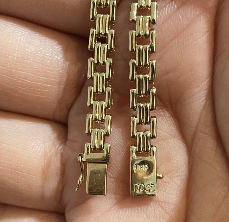 K18 18K Real Gold Japan Bracelet with Natural Diamonds with certificate