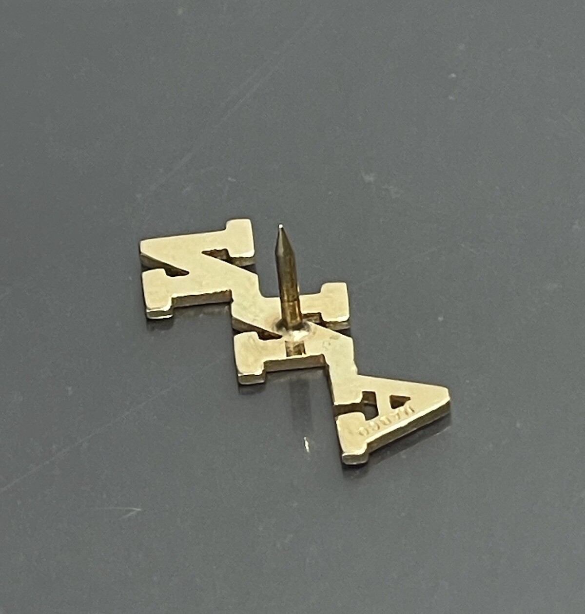 Vintage NABCO 14k Yellow Gold Women’s Name Ann Tac Pin 0.75”