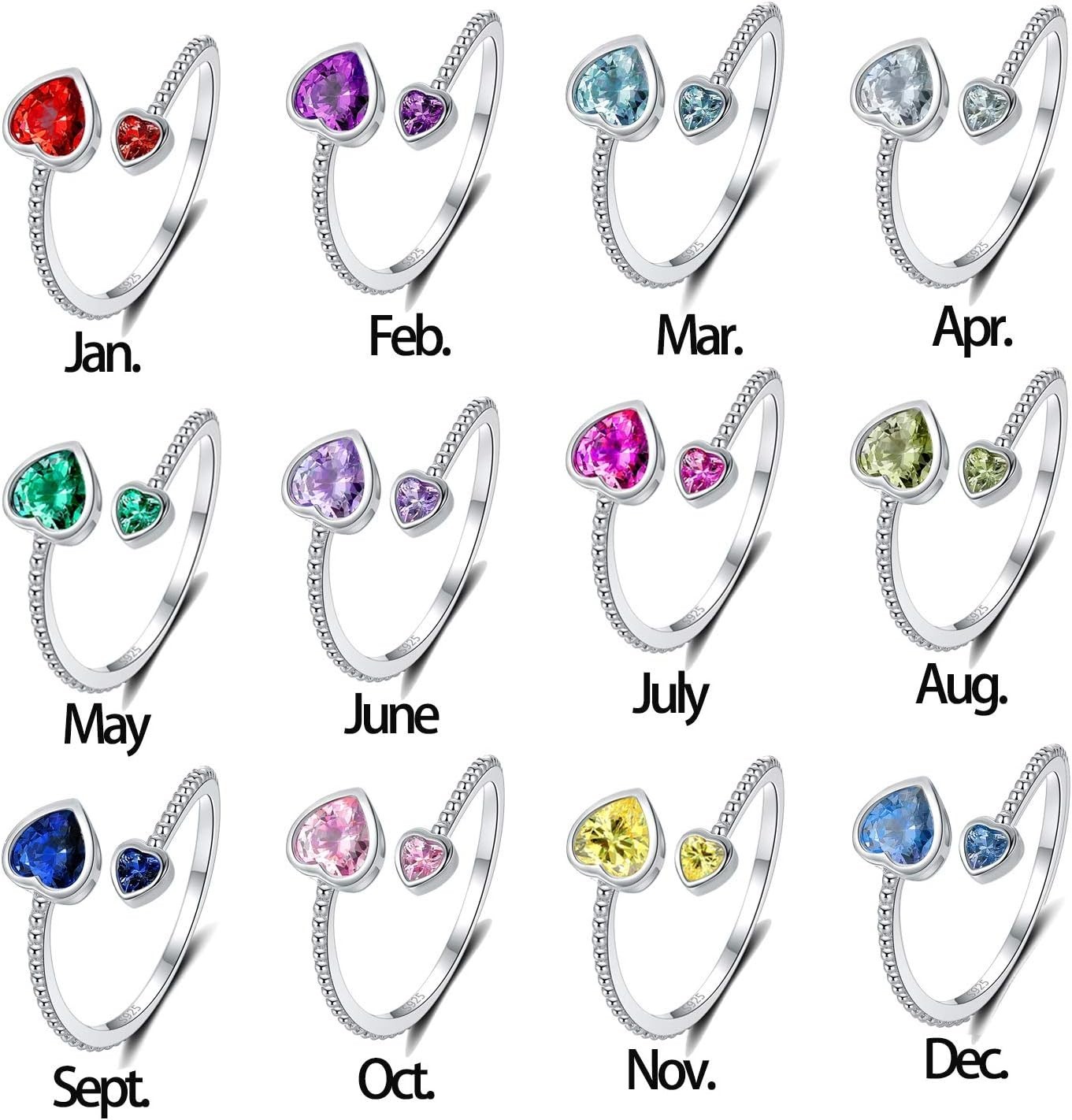 Stunning Birthstone Ring in 925 Silver – Meaningful Gift for All Occasions