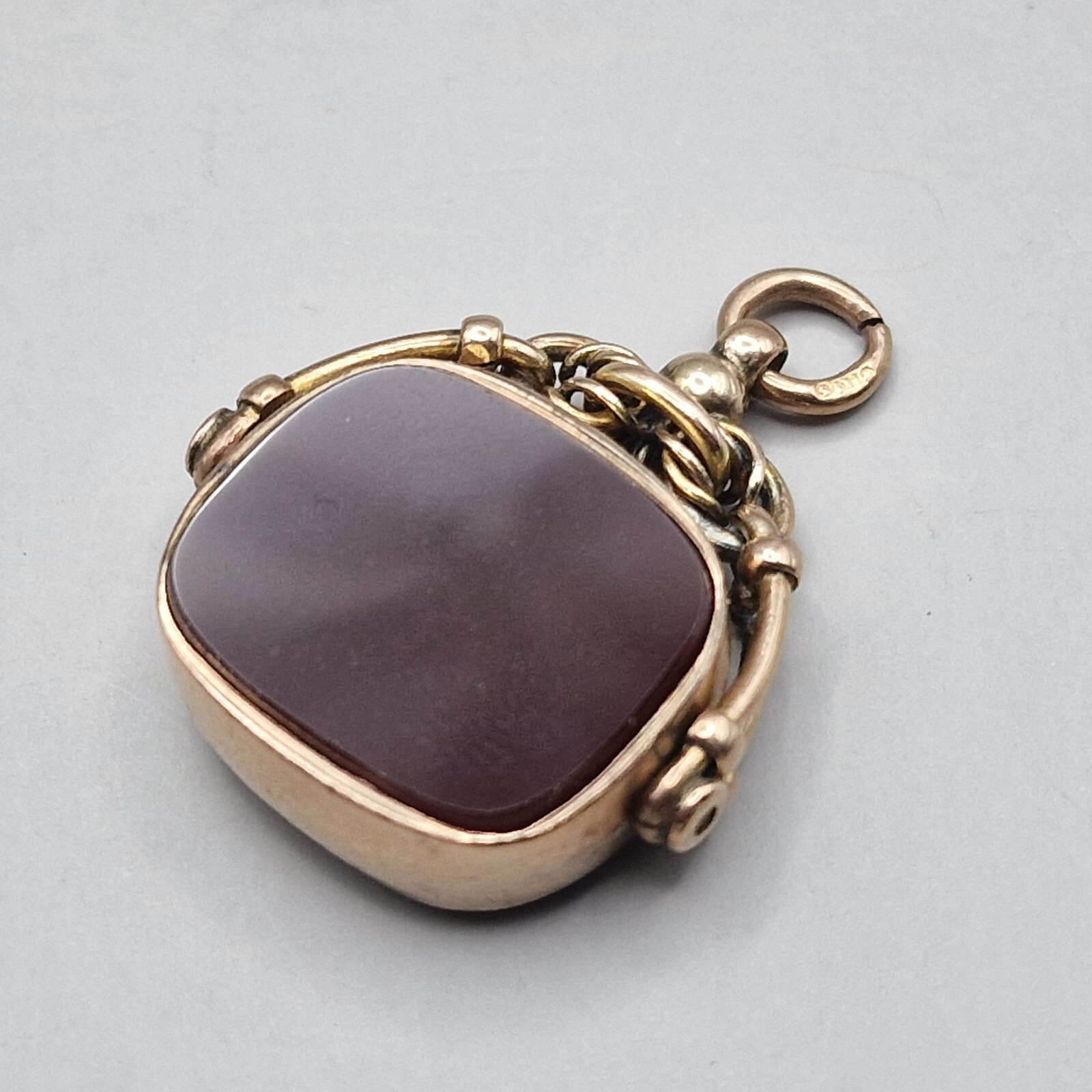 Antique 9ct Gold Spinner Fob Pendant Birmingham 1895