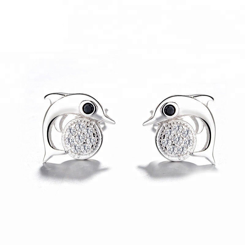 925 Sterling Silver Flower Stud Earrings Round CZ Halo Floral Jewelry Gift Women