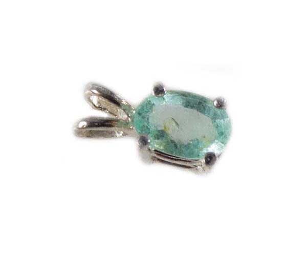 19thC Antique ½ct Emerald+Silver Pendant: Ancient Islam Moghul India Koran Verse
